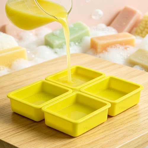 2Pcs Soap Molds Silicone | Rectangle Molds for Soap Making Soap Homemade Craft 8×6×4cm
