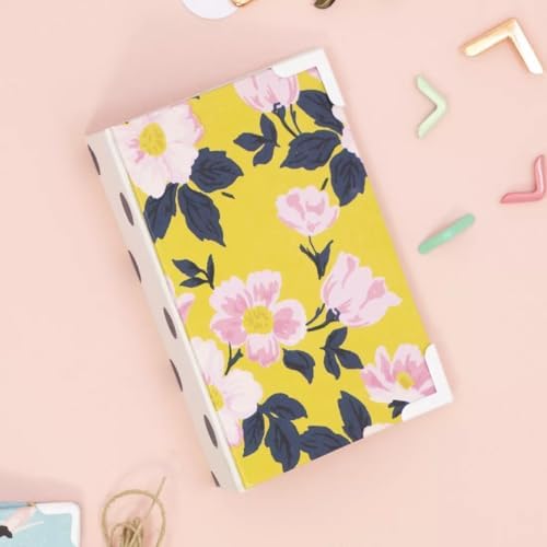 Craftelier - Set of 4 Large Metal Corner Pieces for Scrapbooking and Other Craft Projects Such as Albums, Notebooks, Layouts or Planners | Size 22,5 x 5,5 x 3,3 mm - White Color