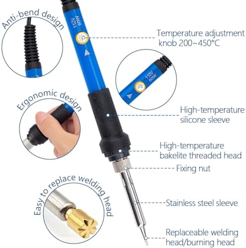 Wood Burning Kit, 32PCS Wood Burning Tool – Adjustable Temperature Soldering Iron Tool for DIY, Wood Carving, Embossing, and Craft Projects – Wood Burner Pen Set for Adults and Beginners