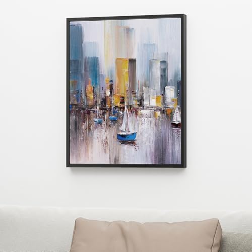 Venusmiles Canvas Frame 16x20 Frame for Canvas Painting Floating for 1" Deep, Floater for Canvas Artist Panel Oil Painting Wall Art Décor, Vertical or Horizontal Picture Wall Decor, Black