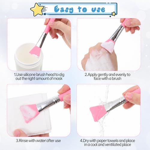 14PCS Silicone Makeup Brush Resin Brush Applicator Silicone Brushes for Crafts Face Mask Applicator for Cream Makeup Products and Epoxy Art Crafting, Paint Brushes for Epoxy