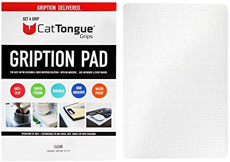 CatTongue Grips 8"x12" Non-Slip Grip Pad, Non-Adhesive, Clear, 1-Pk