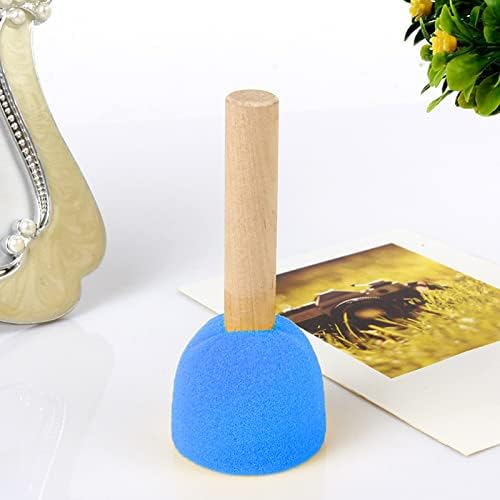 WAFJAMF 40 Pcs Round Sponges Brush Set 4 Sizes DIY Painting Tools Blue