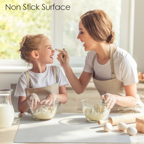 Extra Large Silicone Mat, Food-Grade Flexible Silicone Table Mats for Kids Non-Slip Placemat Waterproof Heat Insulation Countertop Protector Pastry Mat Silicone Pad, 27.6''x15.7'' Gray, 1Pcs