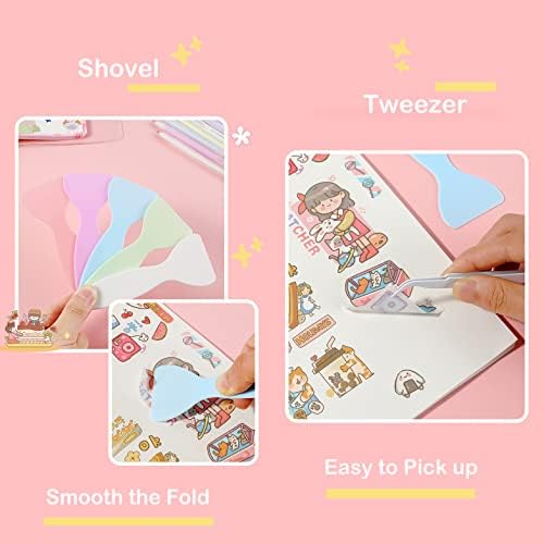 Doraking Scrapbooking Tools with Glue Tweezer Shovel Cutter Pen