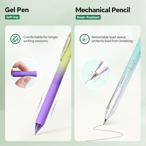 WRITECH Gel Pens Journaling Highlighters: Green Pastel All-in-One Set 8ct