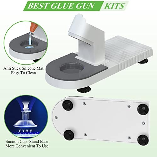 MONVICT Hot Glue Gun Kit,40W Mini Glue Gun with Suction Cups Stand