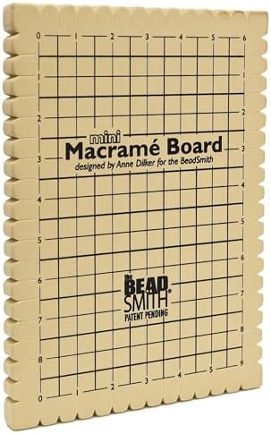 The Beadsmith Mini Macrame Board, 7.5 x 10.5 inches, 0.5" Thick Foam