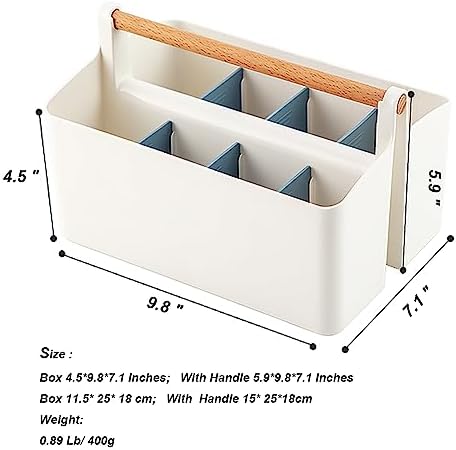 Art Supply Caddy Organizer with Handle,Teacher Tool Storage with Divider