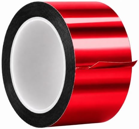 GGR Supplies MMYP-1 Red Metalized Polyester Film Tape, 3 Inch x 72 Yds