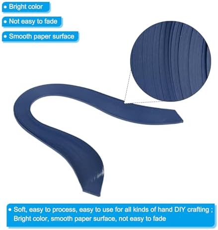 PATIKIL 240pcs Quilling Strips Paper, 3mm x 39cm Dark Blue
