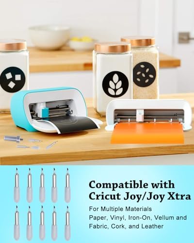 10 Pcs 45°Cutter Blades Compatible with Cricut Joy/Xtra, Paper Cutter Blade