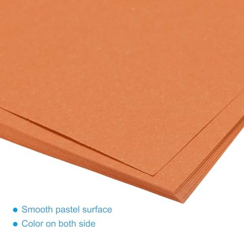 MECCANIXITY 50 Sheet Origami Paper Double Sided Dark Orange 4x4 Inch Square Sheet for Art Craft Project, Beginners, Gifts Decor