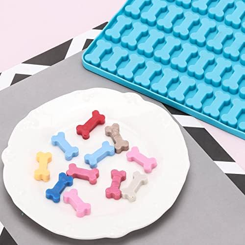 Dog Treats Molds, 108 Cavity Mini Bone Shaped Silicone Molds Baking Molds for Dog Treats, Cookies, Biscuits, Chocolate, Candy, Jelly, Ice Cube, Gummy