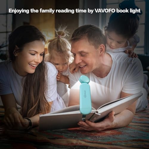 VAVOFO USB Rechargeable Book Light, Bookmark Clip on LED Reading Light