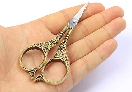BIHRTC Vintage European Style Scissors Stainless Steel for Cross Stitch