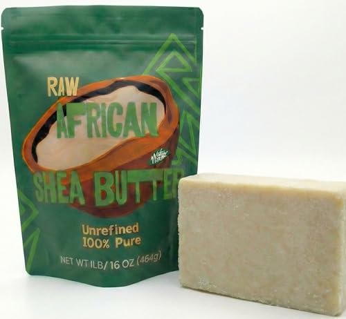 Raw African Shea Butter Unrefined Bulk 1LB | 100% Pure for Soap Making, Body Butter, Skin, Hair, Eczema