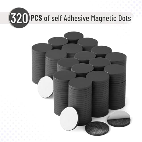 Mr. Pen- Self Adhesive Magnet Dots, 320 pcs, Flexible and Extra Thin