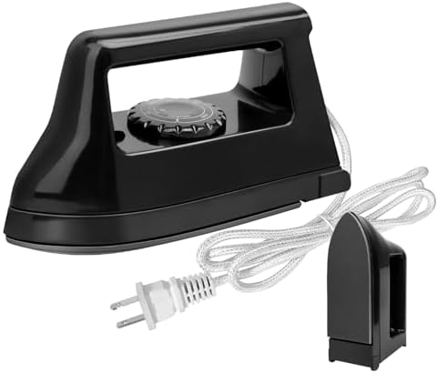 Mini Crafts Iron Handy Heat Press Machine Kit Portable with PVC Doormat for Heat Transfer, Charging Base Accessories for DIY T-Shirt Shoe Bag Vinyl Projects