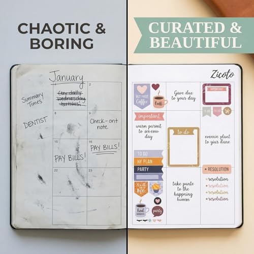 Aesthetic Monthly Planner Stickers - 1100+ Beautiful Design Accessories