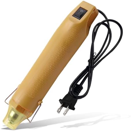 220V 300W Mini Heat Gun, Portable Electric Hot Air Gun with Stand & Power Cord, Handheld Heating Tool for Car Vinyl Wrap, Drying Paint, Epoxy Resin, DIY Embossing(Gold)