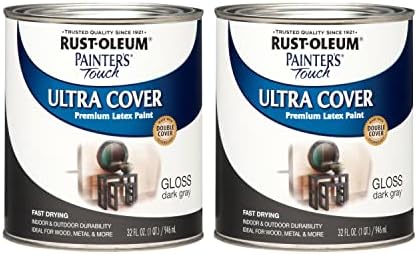 Rust-Oleum Painter's Touch Latex Brush-On Paint, Gloss Dark Gray