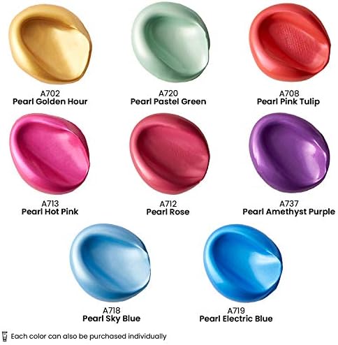 Arteza Metallic Acrylic Paint, Set of 8 Jewel Tones Colors in 4.06oz Tubes, Rich Pigments, Non Fading, Paints for Artists and Hobby Painters