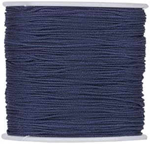 Elecrelive 100Yards Prussian Blue Nylon Crafting Cord 0.8mm Beading String