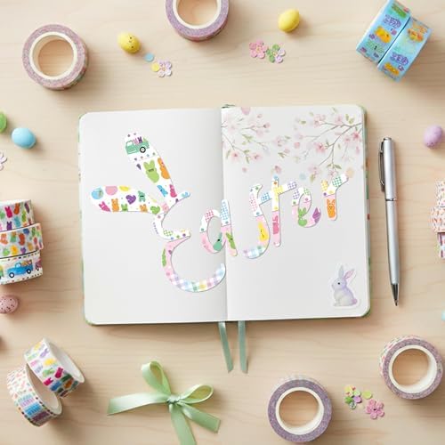 Cute Bunny Easy Hand Tear Washi Tape for Scrapbook Gift Wrapping