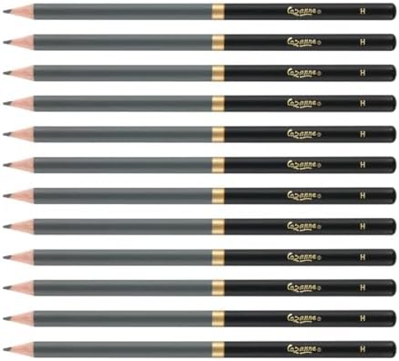 Cezanne Graphite Drawing Pencils Set - H, Set of 12 Break-Resistant Graphite Lead, Easy-to-Sharpen Sketch Pencils, Master Artist Quality Graphite Pencils for Technical and Artistic Drawing