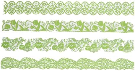 200 Pcs Colorful PET Lace Border Stickers for Toploader & Scrapbook