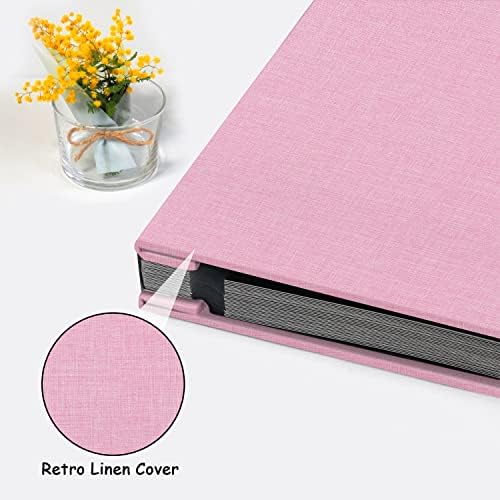 Zesthouse Photo Album Self Adhesive Pages, 60 Pages Magnetic Scrapbook Albums with Sticky Page, Photos Album Holds 8x10 & 5X7 & 4x6 & 6x8 & 3x5, Large Picture Book Ideal Gift for Family Wedding Baby