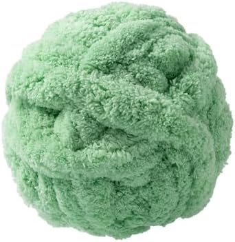 Loops & Threads Fluffy Chenille Yarn - Yarn for Knitting, Crochet, Weaving, and Arts & Crafts - Green, Polyester, 10.58 oz