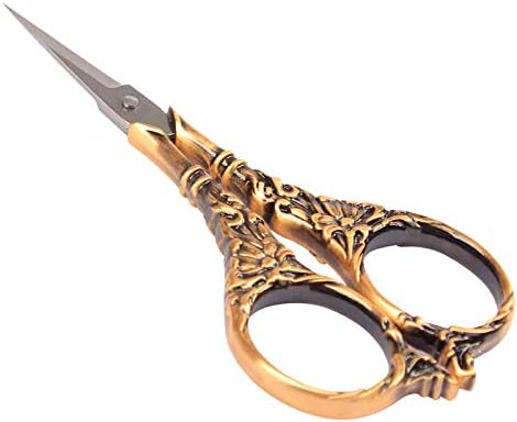 BIHRTC Vintage European Style Scissors Stainless Steel for Cross Stitch