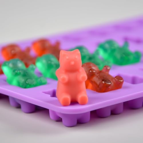 Gummy Molds Gummy Bear Mold 2 ml Silicone Candy Molds Bigger Food Grade Silicone with 2 Droppers