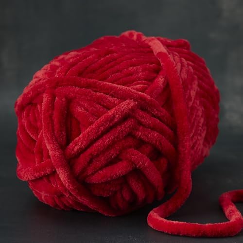 Loops & Threads Sweet Snuggles Yarn - Yarn for Knitting, Crochet, Weaving, and Arts & Crafts - Red, Polyester, 8.8 oz
