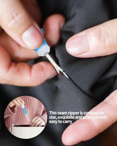 Needle and Thread Seam Ripper, Rippers for Sewing and Thread (Navy Blue)