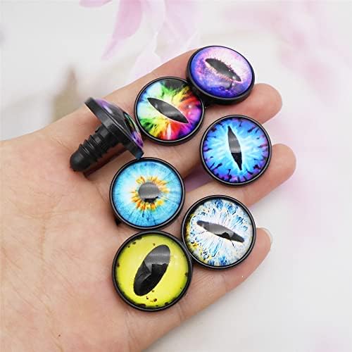 Julie Wang 40PCS 24MM Dragon Safety Eye Animal Crafts Making for Adult Artist Model Enthusiast Amigurumi Crochet Project DIY Supplies with Washer 0.94inches