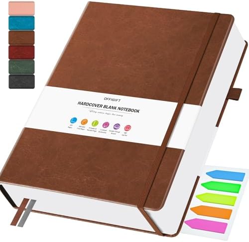 Blank Journal, Hardcover Sketchbook 8.5" x 11", 320 Pages Blank Notebook A4