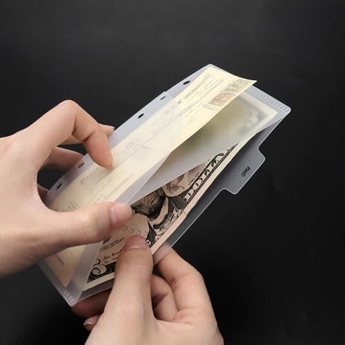 NatSumeBasics 12 Cash Envelopes A6 Binder 6-Tab Divider Pockets