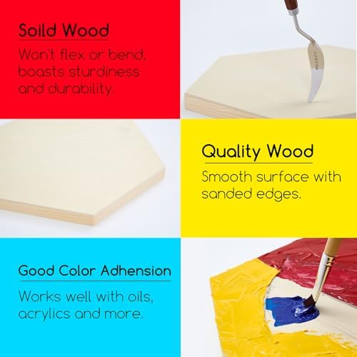 MEEDEN Unfinished Wood Canvas Board:10x11.6 Canvas Panel Pack of 4