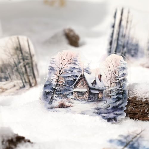 80 Pcs Dreamy Atmosphere Landscape PET Stickers for Scrapbooking
