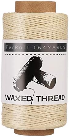 Off-White Waxed Thread for Leather Threads Wax Thread for Leather Sewing