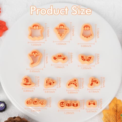 Puocaon Halloween Ghost Polymer Clay Cutters for Jewelry Earrings Making
