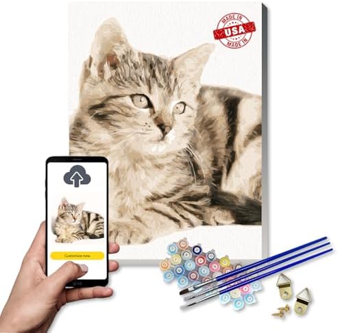 Custom Paint by Numbers kit for Adults - Personalized Paint by Numbersfor Beginner Customized DIY Paint by Numbers from Photo Oil Painting on Canvas Home Wall Decor Special Handmade Gift (D:16×24 in)