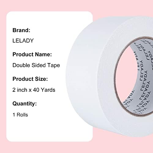 Double Sided Tape 2 Inch x 40 Yards- 1 Roll