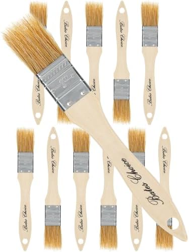 Bates- Chip Paint Brushes, 1-Inch, 12 Pack, Natural Bristle