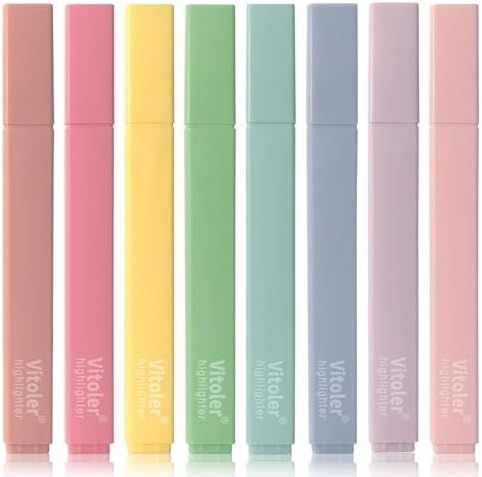 Bible Highlighters, Cute Pastel,No Bleed Bible Study Chisel Tip,8Pcs | Chisel Tip,Aesthetic,No Bleed,Dry Fast, Bible Study for Planner Notes School Supplies
