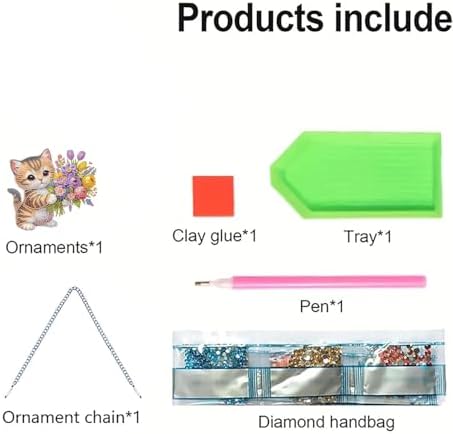 AIBOERL Diamond Art Kits for Adults, Cat Acrylic Hanging Suncatcher