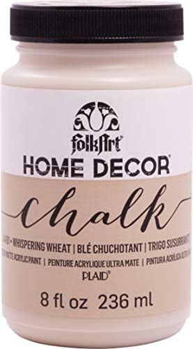 FolkArt Home Decor Chalk Furniture & Craft Paint in Assorted Colors, 8 ounce, Whispering Wheat